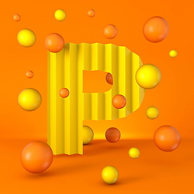 JPG 해외이미지 알파벳 사람없음 3D 원형 P 기하학 스파클링 주황색배경 해외포토 포토 도형 영어 백그라운드 무늬 주황색 디지털합성 파일형식