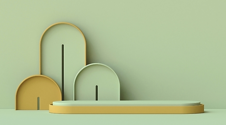 JPG 해외이미지 백그라운드 사람없음 연두색 3D 오브젝트 아치 입체도형 목업 미니멀 해외포토 포토 도형 초록색 입체 디지털합성 파일형식