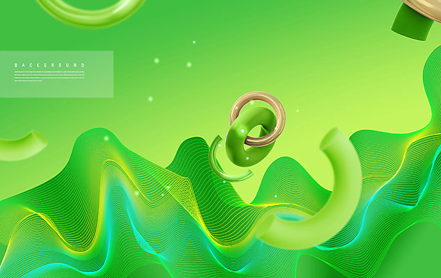 PSD 편집이미지 곡선 그래픽백그라운드 사람없음 초록색 고리 웨이브 입체도형 이미지편집 도형 선 컬러 백그라운드 그래픽 입체 파일형식