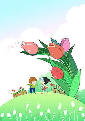 전신 PSD 구름 커플 여자 남자 어린이 잎 일러스트 휴식 소녀 소년 초원 성인 두명 소풍 걷기 튤립 가리킴 어린이만 성인만 국내일러스트 자연요소 식물 꽃 컨셉 관계 모션 사람 손짓 야외활동 파일형식