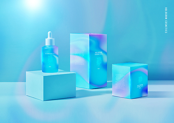 PSD 편집이미지 하늘색 사람없음 빛 화장품 피부관리 스킨케어 기초화장 기초화장품 홀로그램 이미지편집 파란색 화장 뷰티 파일형식