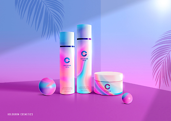 PSD 편집이미지 나뭇잎 사람없음 빛 보라색 화장품 원형 피부관리 스킨케어 기초화장 기초화장품 홀로그램 이미지편집 도형 컬러 잎 화장 뷰티 파일형식