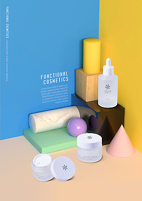 PSD 편집이미지 사람없음 뷰티 화장품 크림 피부관리 스킨케어 기초화장 기초화장품 에센스 입체도형 이미지편집 도형 화장 입체 파일형식