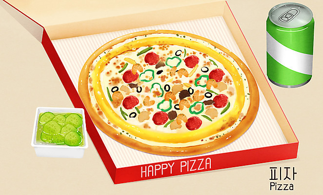 PSD 일러스트 피자 패스트푸드 타이포그라피 사람없음 피클 배달음식 사이다 국내일러스트 문자 음료 음식 서양음식 인스턴트 배달 절임 파일형식