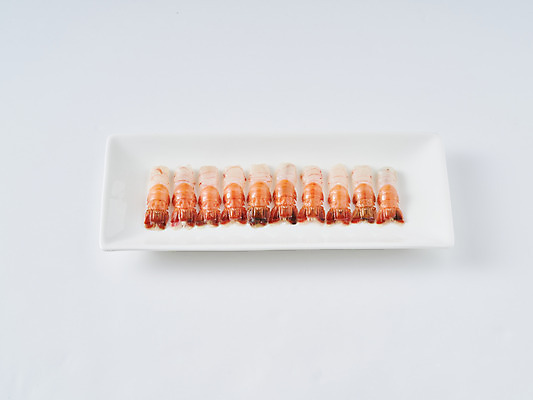 포토 JPG 스튜디오촬영 접시 음식 식재료 실내 사람없음 해산물 흰배경 새우회 딱새우 국내포토 식기 백그라운드 새우 내부 회 흰색 파일형식