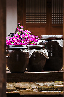 포토 JPG 주간 한국전통 꽃 사람없음 야외 보자기 항아리 충청남도 저장 발효 전통주 창호문 국내포토 자연요소 식물 전통 주류 한국 문 도자기 충청도 파일형식 천_직물