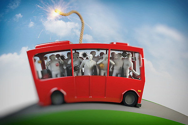 PSD 편집 편집이미지 하늘 버스 대중교통 사람모양 사람없음 3D 폭발 폭탄 불안 가득함 디지털합성 전염 만원버스 심지 편집소스 코로나바이러스 델타변이바이러스 편집3D 모양 감정 육상교통 교통수단 바이러스 질병 폭발물 감염 파일형식