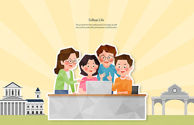 전신 PSD 여자 남자 대학생 일러스트 어깨동무 협력 대화 여러명 상반신 성인 노트북 노란색 캠퍼스라이프 가리킴 책상 대학교 성인만 조별과제 국내일러스트 학생 라이프스타일 컬러 포즈 가구 다수 학교 말하기 사람 손짓 전자제품 과제 파일형식