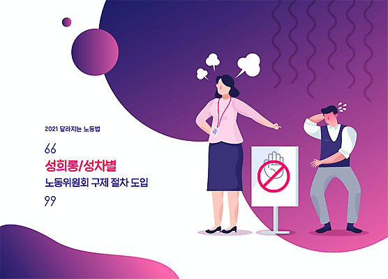 전신 여자 남자 일러스트 비즈니스 서기 성인 타이포그라피 두명 보라색 금지 분노 가리킴 표지판 직장인 비즈니스맨 비즈니스우먼 사회이슈 고발 성차별 성희롱 얼굴없음 성인만 법률개정 국내일러스트 AI파일 직업 문자 감정 컬러 컨셉 모션 알림판 사람 손짓 성범죄 차별 파일형식 벡터 개정