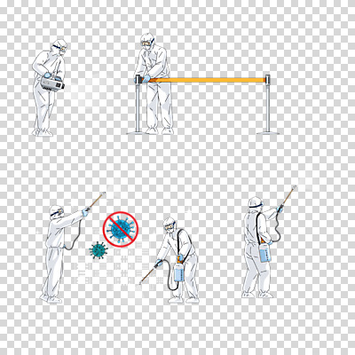전신 편집이미지 여자 남자 고글 마스크 서기 들기 누끼 여러명 성인 PNG 방역 소독 성인만 편집소스 코로나바이러스 방역복 방역기 델타변이바이러스 옷 다수 모션 사람 바이러스 파일형식