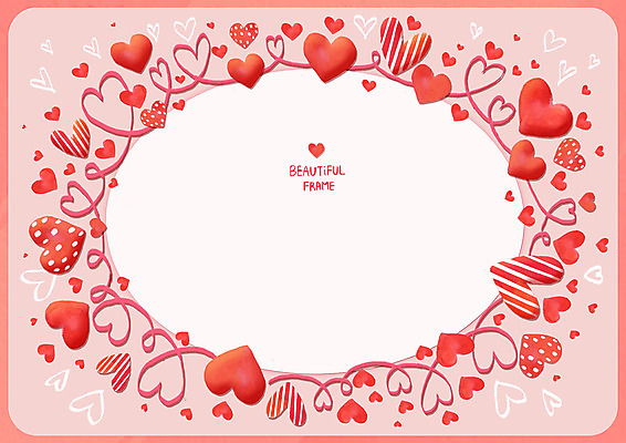 PSD 분홍색 백그라운드 일러스트 화이트데이 프레임 발렌타인데이 사람없음 하트 국내일러스트 모양 컬러 데이이벤트 파일형식