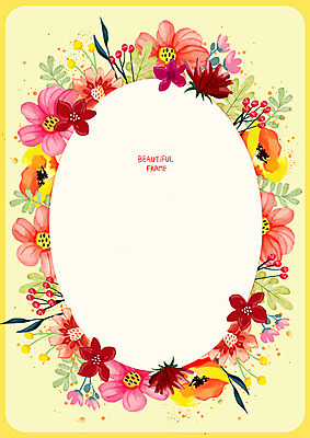 PSD 꽃 백그라운드 잎 일러스트 프레임 사람없음 노란색 국내일러스트 식물 컬러 파일형식