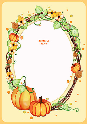 PSD 꽃 줄기 백그라운드 잎 일러스트 호박 나뭇잎 프레임 사람없음 노란색 할로윈 나뭇가지 호박넝쿨 국내일러스트 나무 식물 컬러 채소 덩굴 파일형식