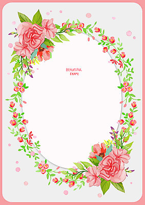 PSD 꽃잎 꽃 줄기 분홍색 백그라운드 일러스트 프레임 사람없음 국내일러스트 식물 컬러 파일형식