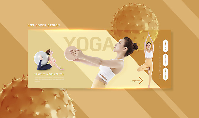전신 PSD 편집이미지 여자 요가 들기 상반신 20대 성인 타이포그라피 세명 운동복 스트레칭 한국인 짐볼 베이지색 소셜네트워크 성인여자만 브륵샤아사나 이미지편집 문자 웰빙 옷 컬러 모션 사람 동양인 청년 운동 요가자세 여자만 성인만 파일형식