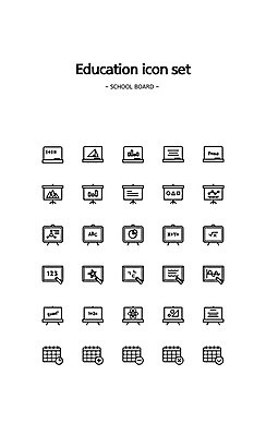 아이콘 기호 알파벳 과학 학교 그래프 한글 사람없음 노트북 숫자 칠판 달력 수학 화이트보드 교육아이콘 2D아이콘 AI파일 문자 영어 교육 교과목 전자제품 파일형식 벡터