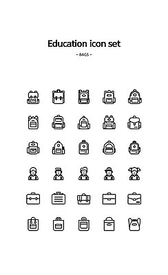 아이콘 학생 여자 남자 어린이 서류가방 가방 배낭 책가방 소녀 소년 여러명 상반신 교육아이콘 보조가방 신발주머니 어린이만 2D아이콘 AI파일 잡화 다수 사람 파일형식 벡터