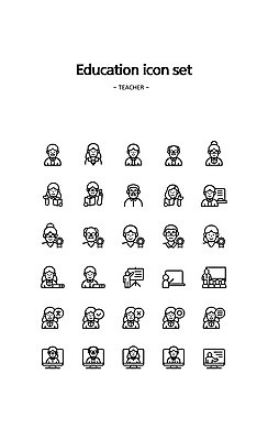 전신 아이콘 여자 노년 남자 중년 말풍선 수업 여러명 상반신 성인 강사 교사 교수 강의 교육아이콘 온라인 2D아이콘 AI파일 직업 교육 다수 사람 파일형식 벡터