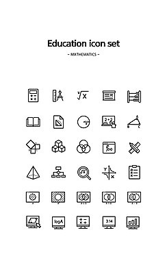 아이콘 돋보기 그래프 사람없음 책 연필 주판 수학 삼각형 덧셈 뺄셈 컴파스 교육아이콘 로그 루트 수학공식 주산 함수 2D아이콘 AI파일 파이기호 도형 교과목 문구용품 학용품 필기구 계산기 공식 수학기호 파일형식 벡터