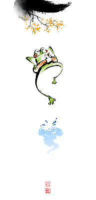 PSD 일러스트 캘리그라피 물놀이 붓터치 사람없음 점프 봄 나뭇가지 다이빙 번짐 낙관 튜브 개구리캐릭터 오리튜브 국내일러스트 나무 계절 동물캐릭터 모션 놀이 개구리 수영 수중스포츠 파일형식 효과