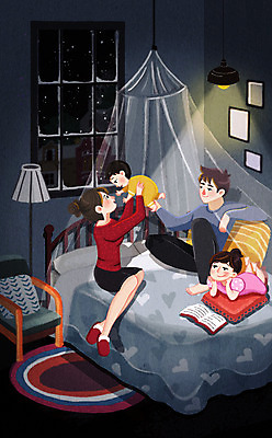 전신 PSD 여자 남자 딸 행복 아들 어린이 액자 의자 일러스트 창문 가족 안기 엄마 들기 앉기 소녀 여러명 성인 책 턱괴기 침대 아기 가족라이프 아빠 국내일러스트 라이프스타일 감정 가구 다수 관계 모션 사람 파일형식