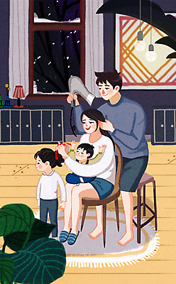 전신 PSD 여자 남자 딸 행복 아들 어린이 의자 일러스트 창문 가족 엄마 서기 들기 앉기 소녀 여러명 성인 목욕 눈 가족라이프 아빠 드라이어 머리끈 국내일러스트 자연요소 라이프스타일 감정 가구 다수 장신구 관계 모션 날씨 사람 청결 미용용품 파일형식