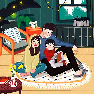 전신 PSD 여자 남자 행복 아들 어린이 거실 의자 일러스트 창문 가족 놀이 엄마 들기 앉기 소년 성인 책 세명 가족라이프 아빠 스케치북 국내일러스트 라이프스타일 감정 가구 관계 모션 학용품 사람 파일형식