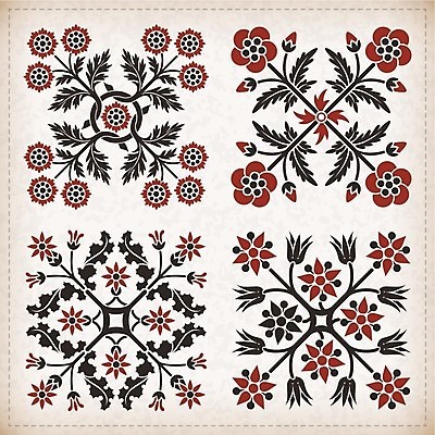 EPS 해외이미지 템플릿 디자인 잎 꽃무늬 곡선 일러스트 프레임 사람없음 세트 화려 고딕 바로크 빅토리아 옛날 반복 국경 해외202004 해외일러스트 레이스천 식물 꽃 선 컨셉 무늬 직물 파일형식 벡터