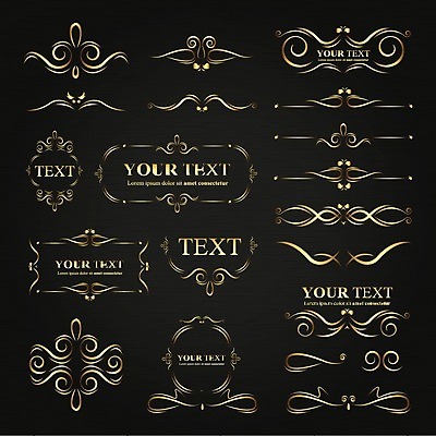 EPS 해외이미지 디자인 곡선 일러스트 프레임 사람없음 세트 화려 클래식 테두리 초대 고딕 바로크 빅토리아 해외202004 해외일러스트 선 컨셉 파일형식 벡터