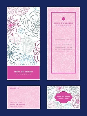 EPS 해외이미지 디자인 꽃 분홍색 꽃무늬 일러스트 명함 사람없음 벚꽃 나뭇가지 레이아웃 목업 해외202004 해외일러스트 나무 식물 컬러 무늬 파일형식 벡터