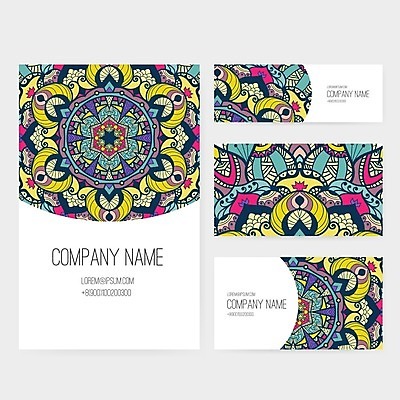 EPS 해외이미지 디자인 백그라운드 일러스트 비즈니스 명함 사람없음 레이아웃 만다라 목업 해외202004 해외일러스트 파일형식 벡터