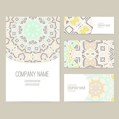 EPS 해외이미지 디자인 백그라운드 일러스트 비즈니스 명함 사람없음 레이아웃 기하학 만다라 목업 해외202004 해외일러스트 무늬 파일형식 벡터