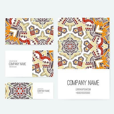 EPS 해외이미지 디자인 백그라운드 일러스트 비즈니스 명함 사람없음 레이아웃 기하학 만다라 목업 해외202004 해외일러스트 무늬 파일형식 벡터