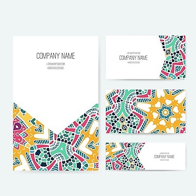 EPS 해외이미지 디자인 백그라운드 일러스트 비즈니스 명함 사람없음 레이아웃 기하학 만다라 목업 해외202004 해외일러스트 무늬 파일형식 벡터