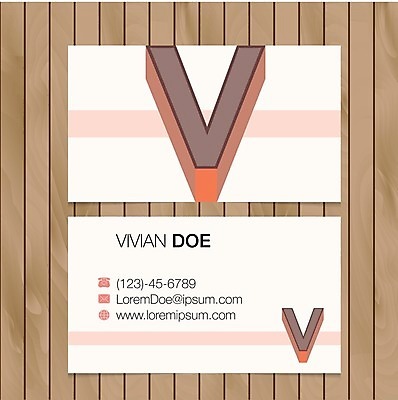 EPS 해외이미지 디자인 백그라운드 일러스트 비즈니스 명함 사람없음 목재 갈색 레이아웃 V 목업 해외202004 해외일러스트 나무 알파벳 컬러 재료 파일형식 벡터