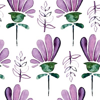 EPS 해외이미지 꽃 백그라운드 잎 꽃무늬 패턴 일러스트 수채화 사람없음 해외202004 해외일러스트 식물 무늬 파일형식 벡터