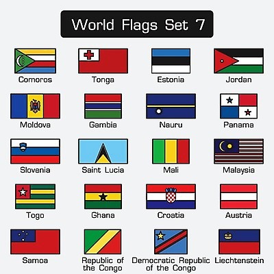 EPS 해외이미지 디자인 유럽 일러스트 아프리카 사람없음 라벨 오스트리아 민주주의 크로아티아 말레이시아 가나 공화국 말리 에스토니아 요르단 콩고 토고 파나마 해외202004 해외일러스트 나라 아시아 중동 프레임 남아메리카 파일형식 벡터 서아프리카