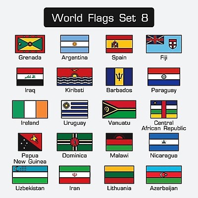 EPS 해외이미지 디자인 유럽 일러스트 아프리카 사람없음 라벨 아일랜드 우즈베키스탄 아르헨티나 공화국 니카라과 리투아니아 말라위 아제르바이잔 우루과이 이라크 이란 파라과이 해외202004 해외일러스트 나라 중동 프레임 남아메리카 중앙아시아 파일형식 벡터