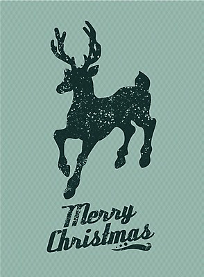 EPS 해외이미지 템플릿 디자인 일러스트 사슴 사람없음 라벨 12월 해외202004 해외일러스트 포유류 프레임 날짜 파일형식 벡터