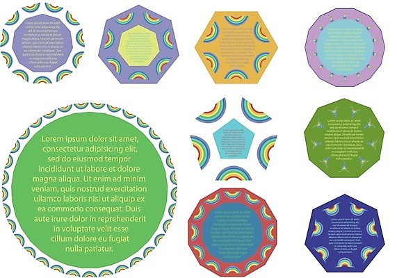 EPS 해외이미지 템플릿 디자인 실루엣 일러스트 사람없음 꼬리표 라벨 원형 정사각형 기하학 강렬 국경 해외202004 해외일러스트 도형 무늬 프레임 촬영기법 파일형식 벡터