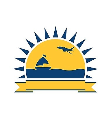 EPS 해외이미지 템플릿 디자인 일러스트 휴식 비행기 사람없음 라벨 보트 파라다이스 국경 해외202004 해외일러스트 컨셉 배_교통 항공교통 대중교통 프레임 파일형식 벡터