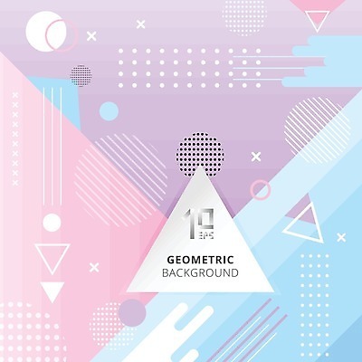 EPS 해외이미지 디자인 선 백그라운드 패턴 일러스트 사람없음 점 원형 삼각형 파스텔톤 지오메트릭 해외202004 해외일러스트 도형 컬러 무늬 파일형식 벡터