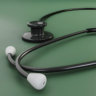 JPG 해외이미지 청진기 의료기기 근접촬영 사람없음 3D 초록배경 해외포토 포토 뷰포인트 백그라운드 의학 초록색 디지털합성 파일형식