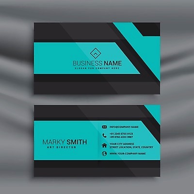 EPS 해외이미지 일러스트 비즈니스 명함 사람없음 청록색 브랜딩 가로명함 해외일러스트 컬러 파일형식 벡터