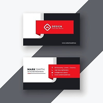 EPS 해외이미지 일러스트 비즈니스 명함 사람없음 빨간색 기하학 브랜딩 가로명함 해외일러스트 컬러 무늬 파일형식 벡터