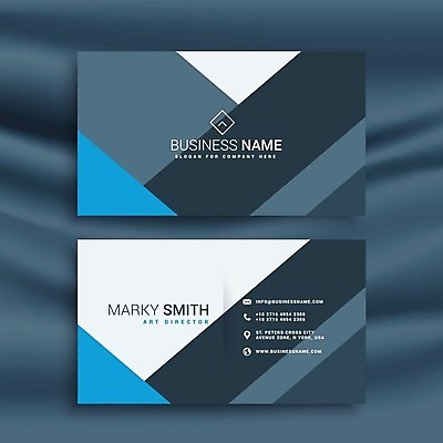 EPS 해외이미지 일러스트 비즈니스 명함 사람없음 남색 브랜딩 가로명함 해외일러스트 컬러 파일형식 벡터