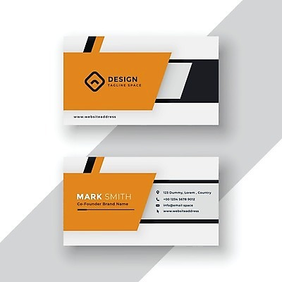 EPS 해외이미지 일러스트 비즈니스 명함 사람없음 주황색 브랜딩 가로명함 해외일러스트 컬러 파일형식 벡터