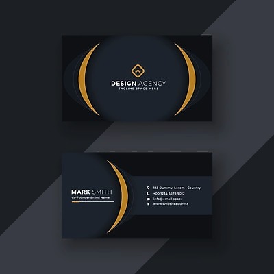 EPS 해외이미지 일러스트 비즈니스 명함 사람없음 검은색 브랜딩 가로명함 해외일러스트 컬러 파일형식 벡터