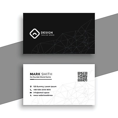 EPS 해외이미지 일러스트 비즈니스 명함 사람없음 검은색 QR코드 브랜딩 가로명함 해외일러스트 컬러 파일형식 벡터