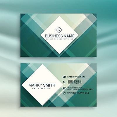 EPS 해외이미지 일러스트 비즈니스 명함 사람없음 청록색 브랜딩 가로명함 해외일러스트 컬러 파일형식 벡터